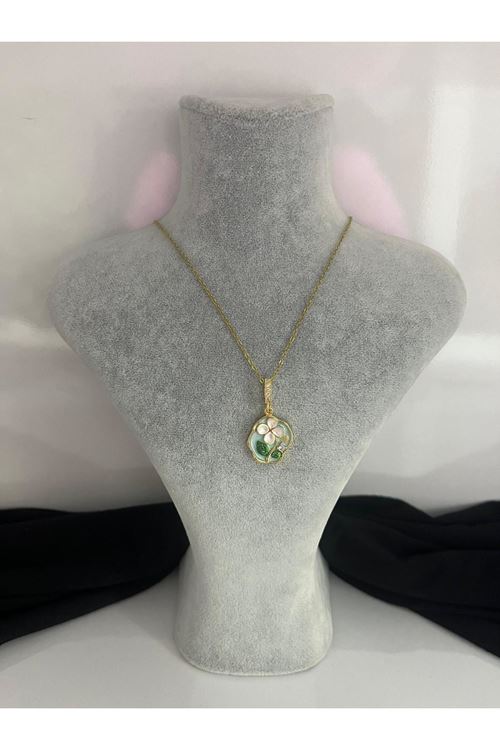 Papatya Model Çelik Kolye  