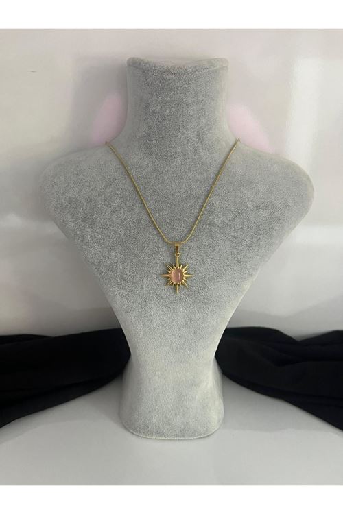 Güneş Model Çelik Kolye   