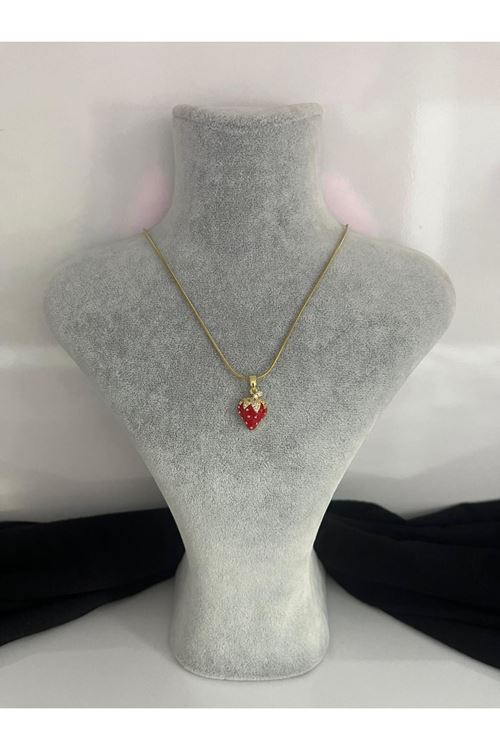 Çilek Model Çelik Kolye  