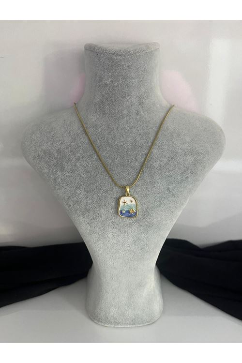 Çerçeve Model Çelik Kolye  