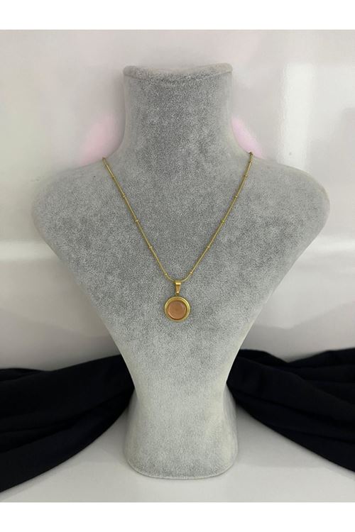 Oval Model Çelik Kolye   