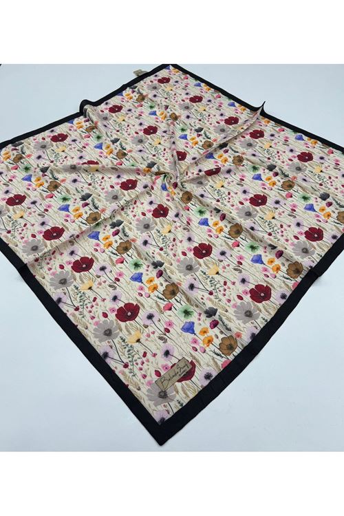 Gelincik Desen Bambu Kraş Eşarp  