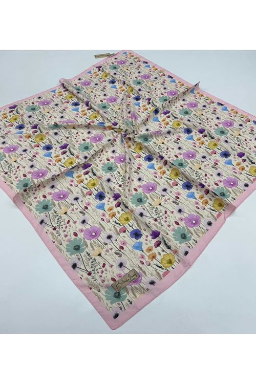 Gelincik Desen Bambu Kraş Eşarp  