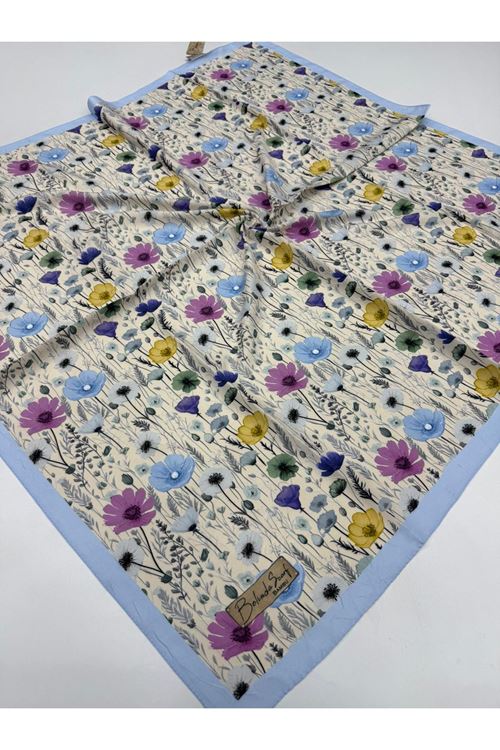 Gelincik Desen Bambu Kraş Eşarp  