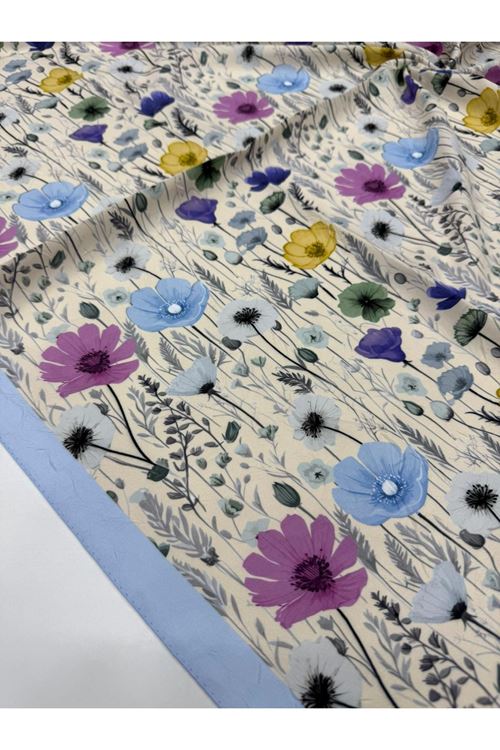 Gelincik Desen Bambu Kraş Eşarp  