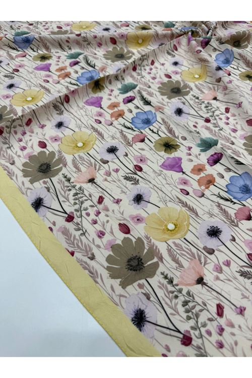 Gelincik Desen Bambu Kraş Eşarp