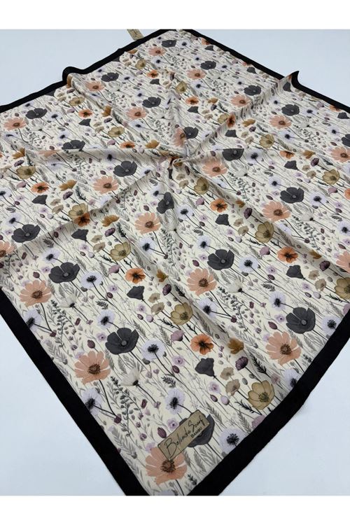 Gelincik Desen Bambu Kraş Eşarp 