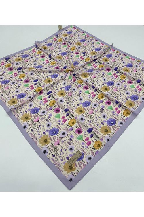 Gelincik Desen Bambu Kraş Eşarp 