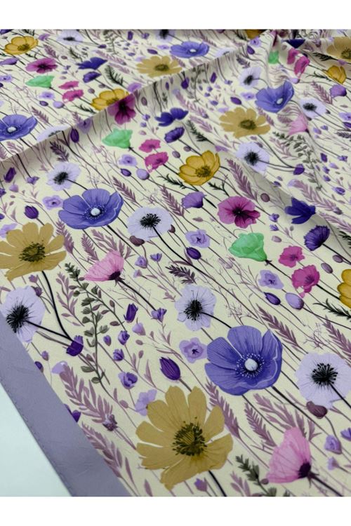 Gelincik Desen Bambu Kraş Eşarp 