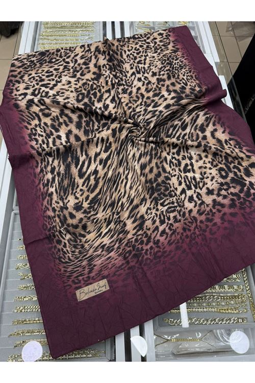  Leopar Desen Kraş Şal   