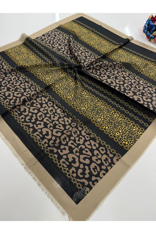 Rüya Koton Eşarp Leopar Desen