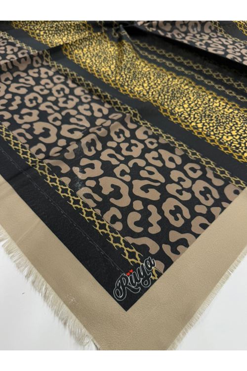Rüya Koton Eşarp Leopar Desen