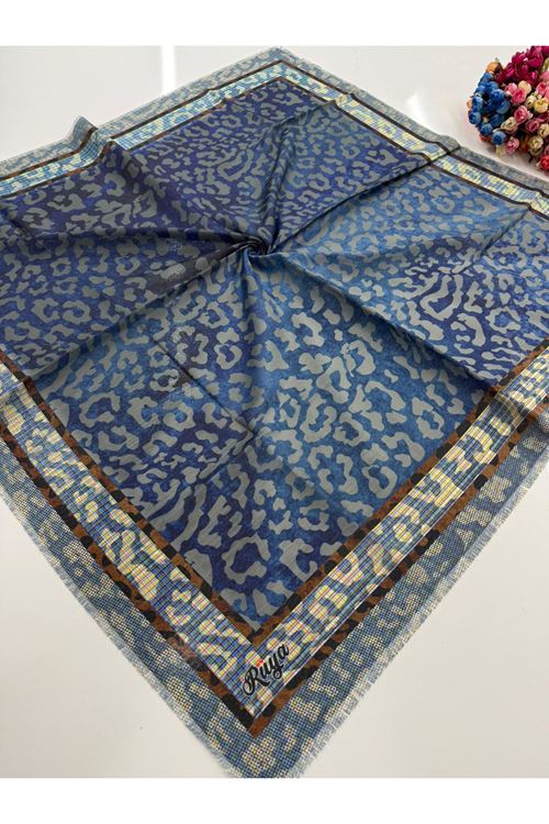 Rüya Koton Eşarp Leopar Desen 