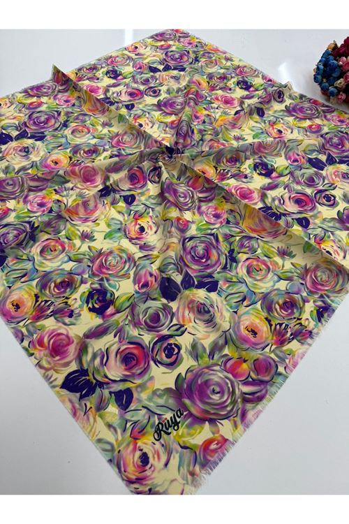 Rüya Koton Eşarp Ortanca Modeli  