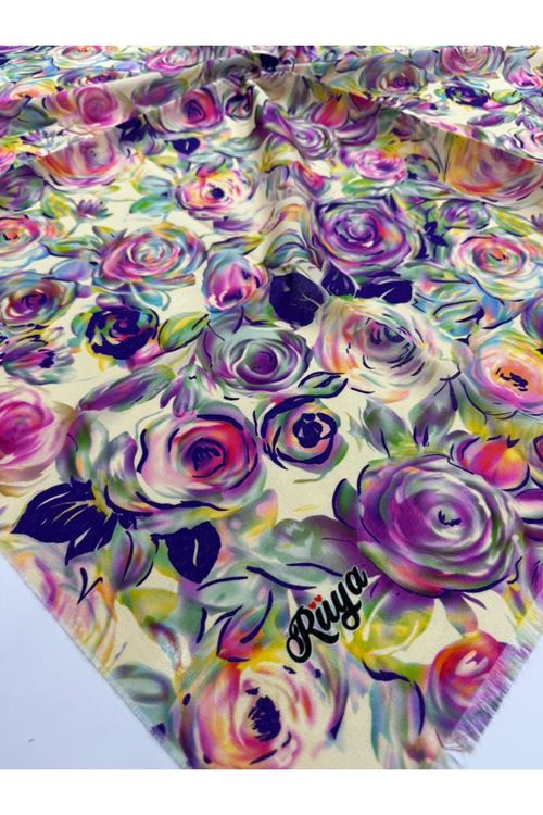 Rüya Koton Eşarp Ortanca Modeli  