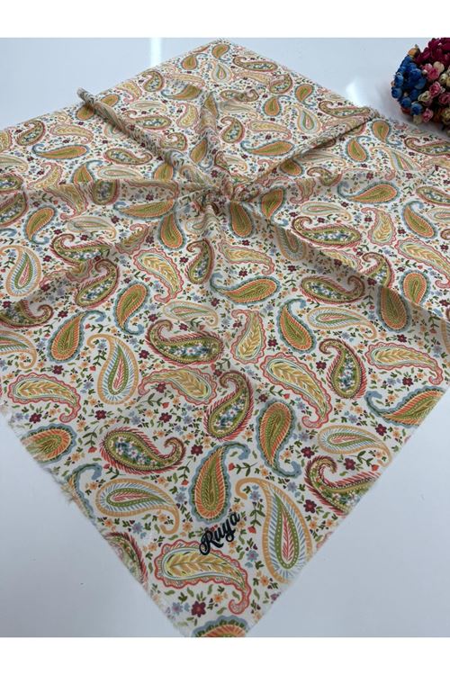 Rüya Koton Eşarp Etnik Elya Modeli   