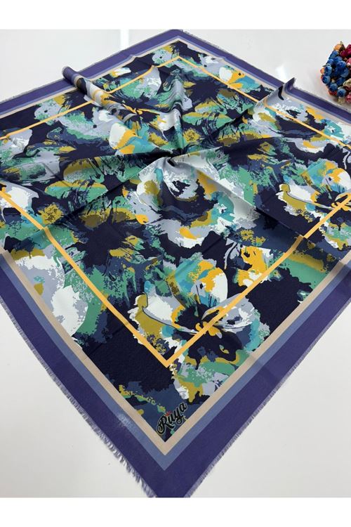 Rüya Koton Eşarp Yasem Modeli (Lacivert)