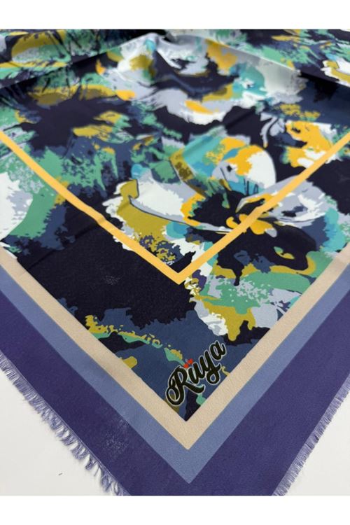 Rüya Koton Eşarp Yasem Modeli (Lacivert)