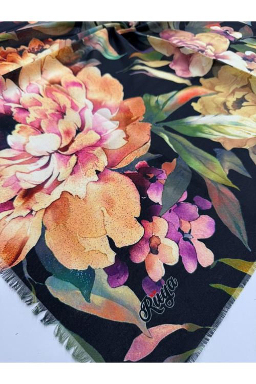 Rüya Koton Eşarp Şakayık Modeli 