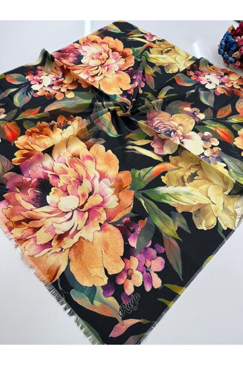 Rüya Koton Eşarp Şakayık Modeli 