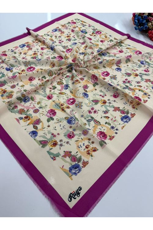 Rüya Koton Eşarp Gül Bahçesi Modeli 