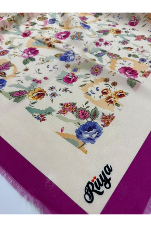 Rüya Koton Eşarp Gül Bahçesi Modeli 