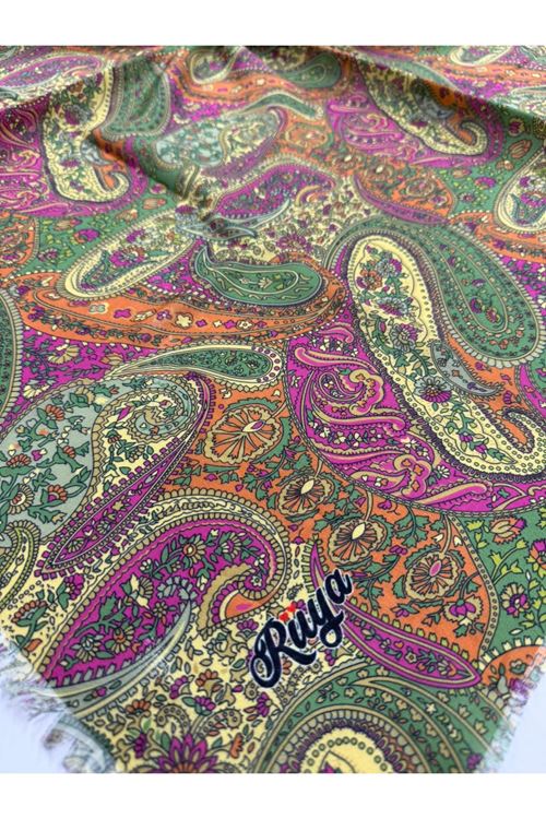 Rüya Koton Eşarp Etnik Desen 