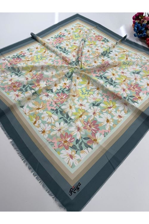 Rüya Koton Eşarp Çiçek Bahçesi Modeli    