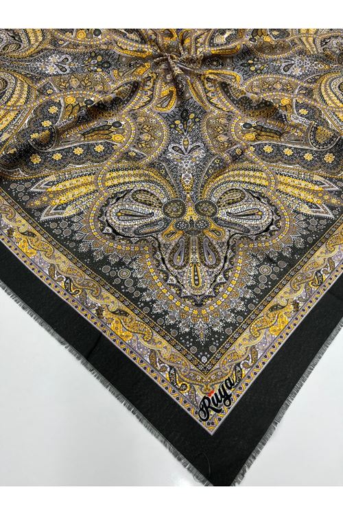 Rüya Koton Eşarp Etnik Etro Desen 