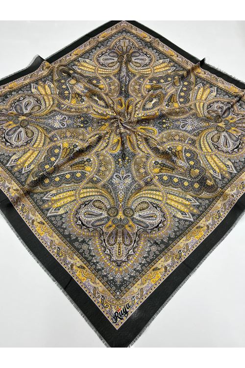 Rüya Koton Eşarp Etnik Etro Desen 