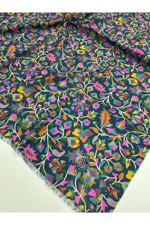 Rüya Koton Eşarp Kaşmir Çiçek Modeli  