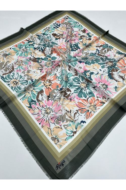 Rüya Koton Eşarp Çiçek Modeli