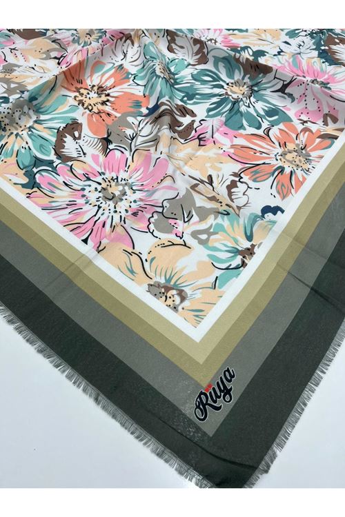 Rüya Koton Eşarp Çiçek Modeli