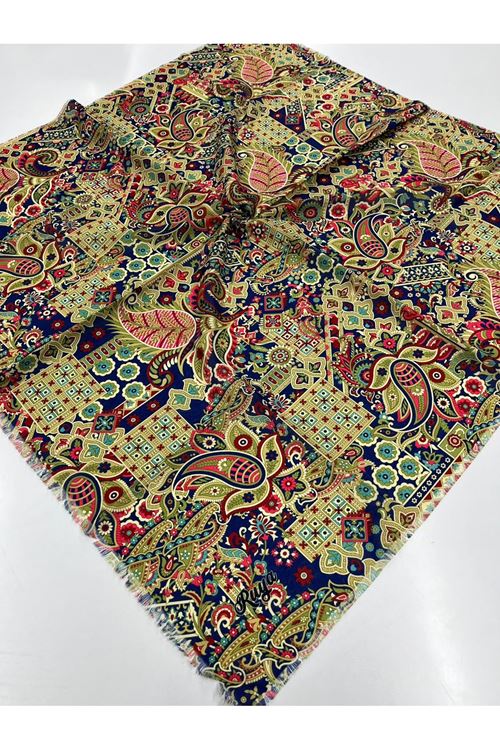 Rüya Koton Eşarp Etnik Zerda Modeli  