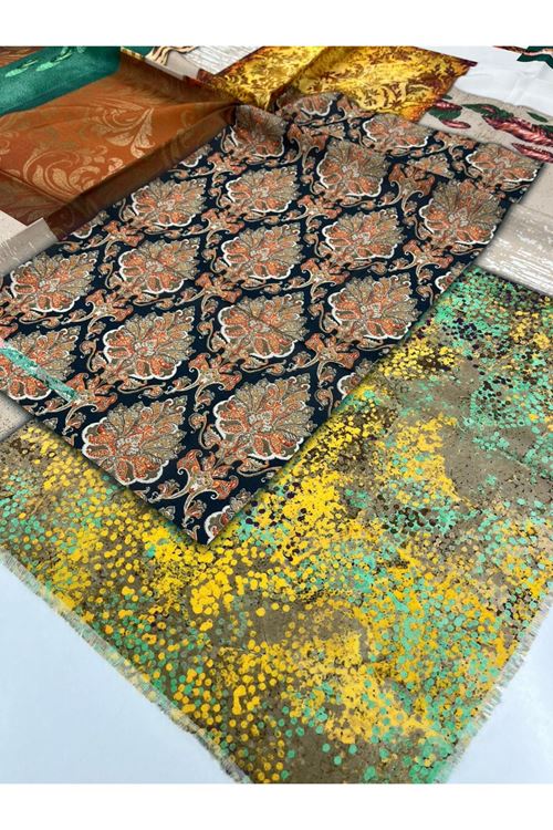 Rüya Koton Eşarp Nakış Modeli  