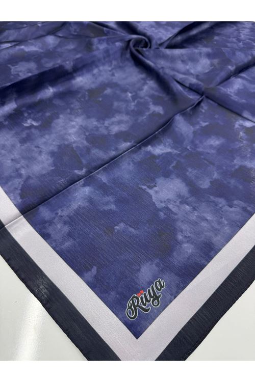 Bulut Desen Pırıltı Eşarp (Lacivert-Parlement) 