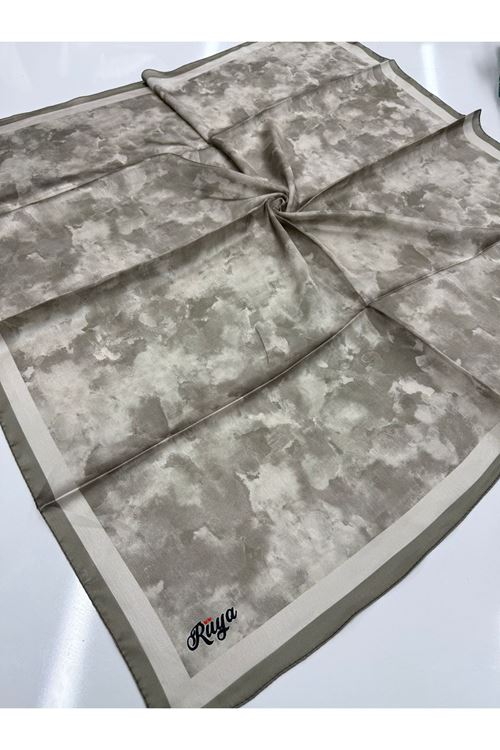 Bulut Desen Pırıltı Eşarp (Küf Yeşili-Taş)