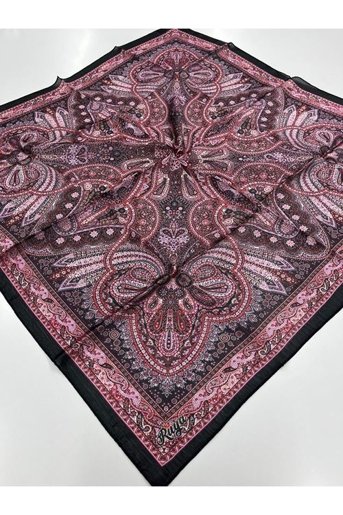 Etnik Etro Desen Pırıltı Eşarp  