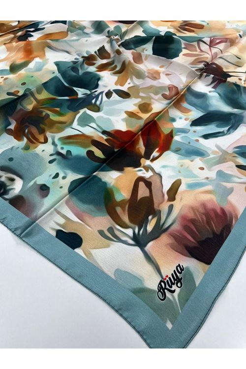 Zambak Modeli Pırıltı Eşarp 