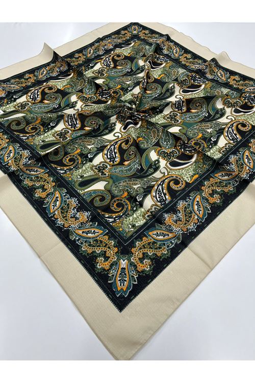 Etnik Desen Naturel Eşarp    