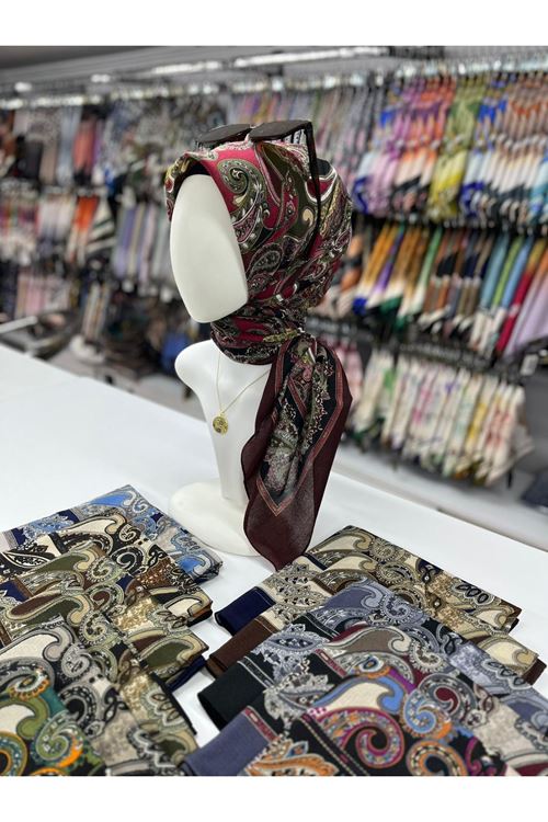 Etnik Desen Naturel Eşarp  