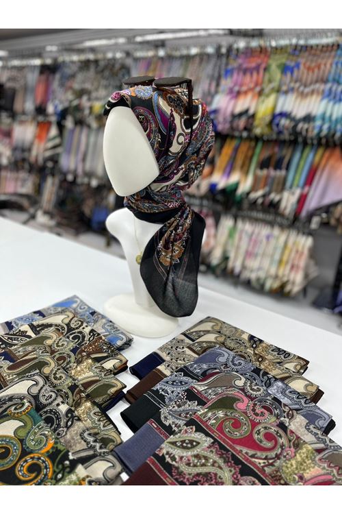 Etnik Desen Naturel Eşarp    