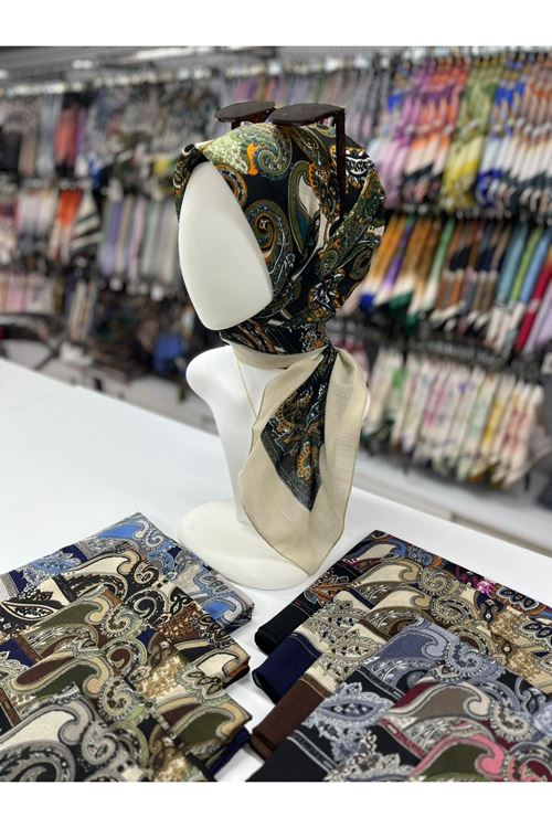 Etnik Desen Naturel Eşarp    