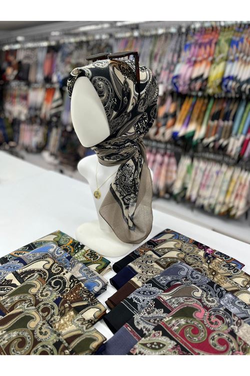 Etnik Desen Naturel Eşarp 