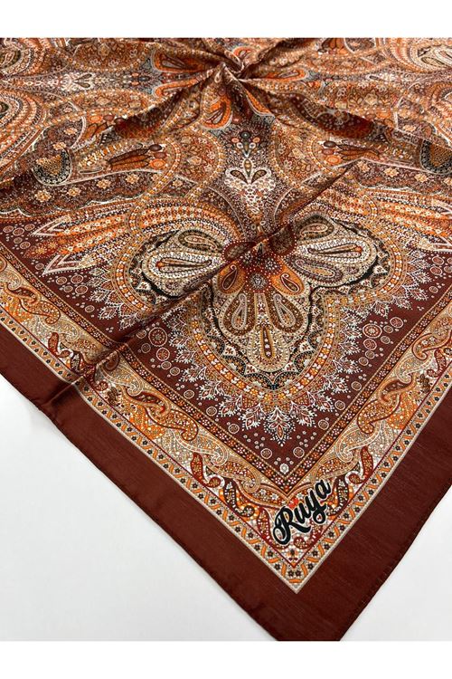 Etnik Etro Desen Pırıltı Eşarp 