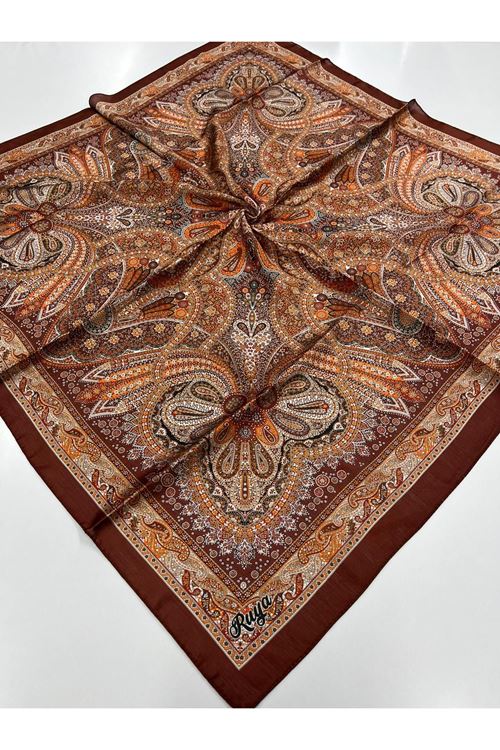 Etnik Etro Desen Pırıltı Eşarp 