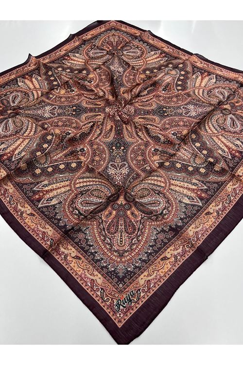 Etnik Etro Desen Pırıltı Eşarp 