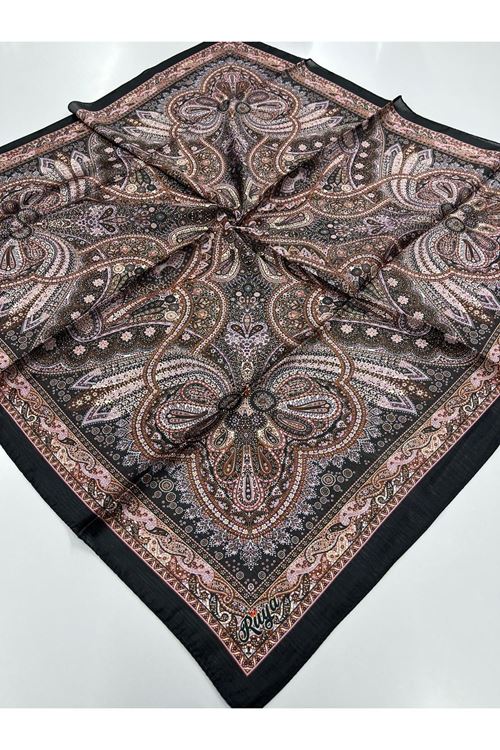 Etnik Etro Desen Pırıltı Eşarp  