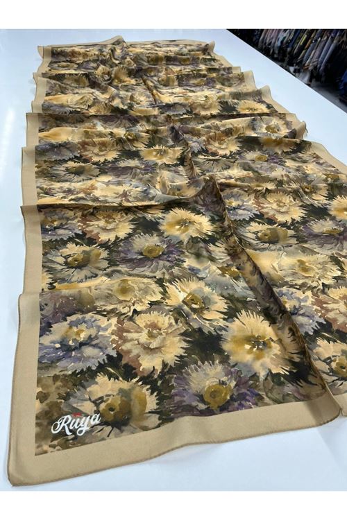 Şakayık Desen Rüya Organik Şal    