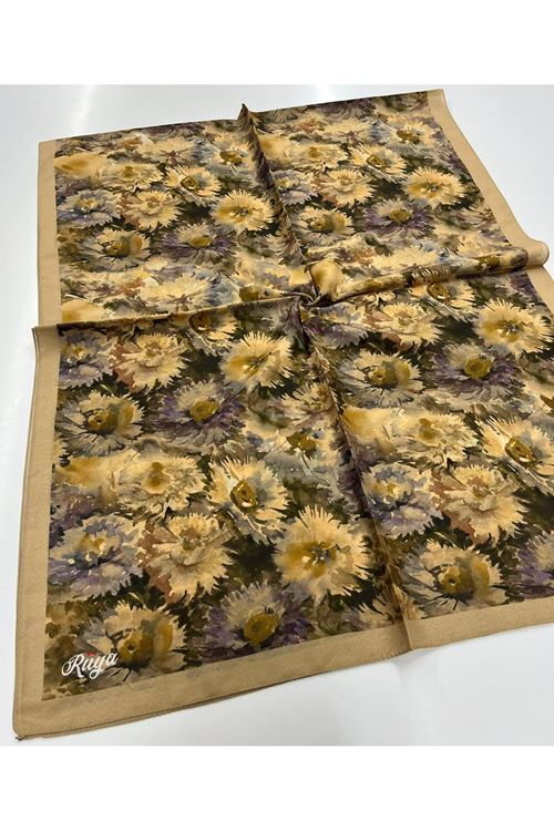 Şakayık Desen Rüya Organik Şal    